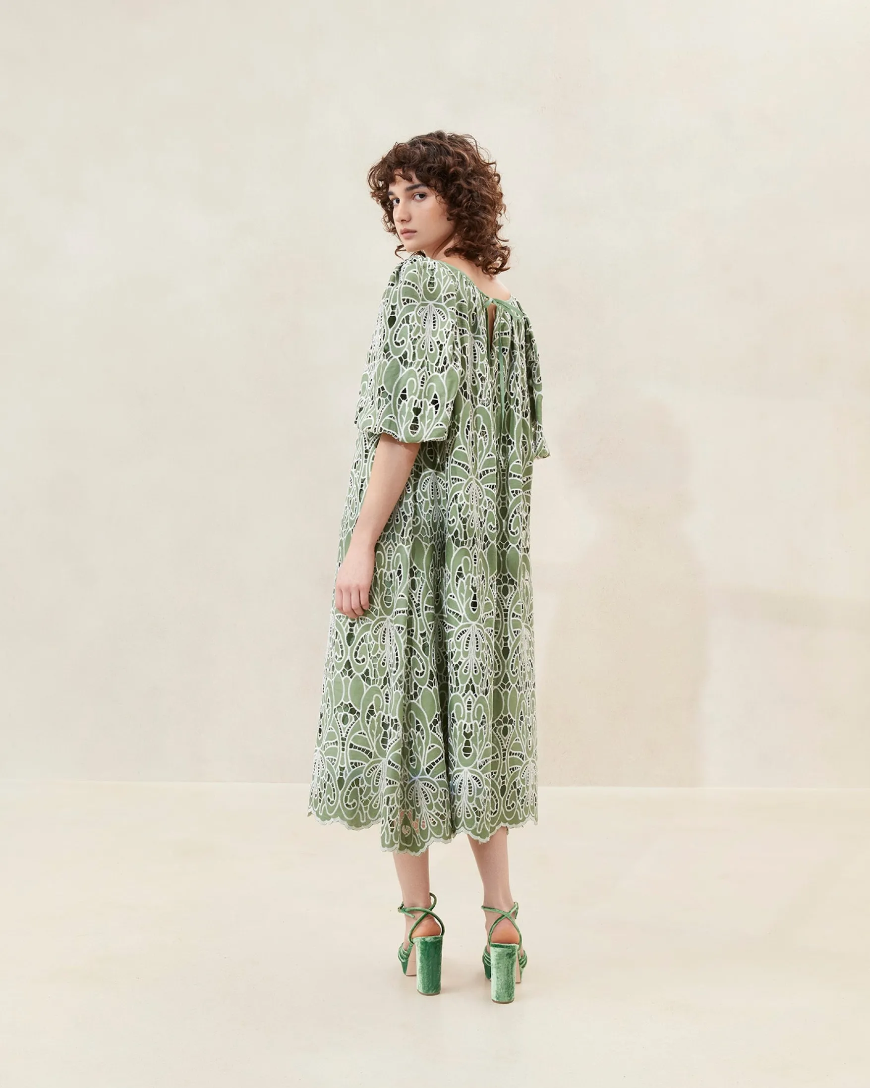 Outlet Mimi Blue Puff-Sleeve Dress Jessie Loves|Dresses