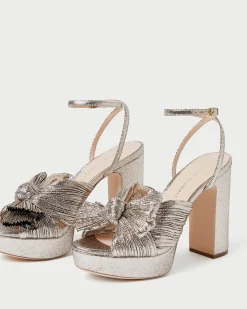 Clearance Natalia Blue Floral Bow Heel SOMETHING BLUE|FOR THE BRIDE