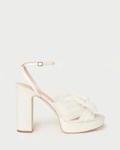 Clearance Natalia Blue Floral Bow Heel SOMETHING BLUE|FOR THE BRIDE