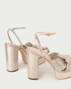 Clearance Natalia Blue Floral Bow Heel SOMETHING BLUE|FOR THE BRIDE