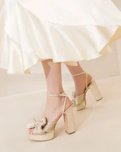 New Natalia Platform Bow Heel SOMETHING BLUE|FOR THE BRIDE