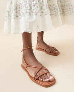 Sale Noor Leather Flat Sandal Flat Sandals