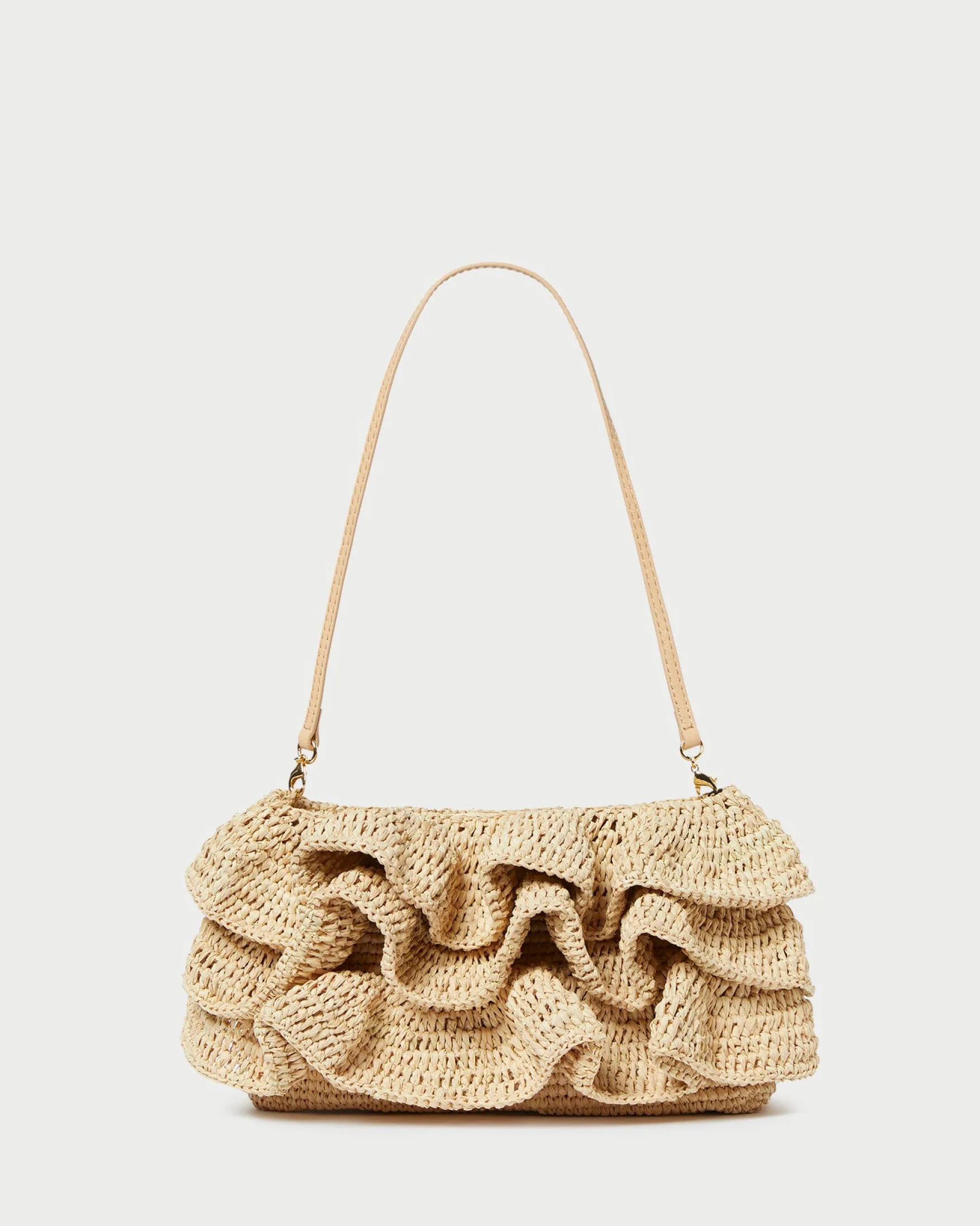 Best Odette Natural Ruffle Clutch Clutches