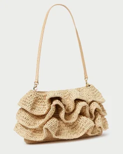 Best Odette Natural Ruffle Clutch Clutches