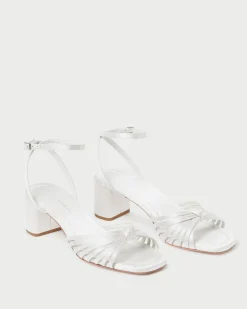 Hot Olivia Knot Mid-Heel Sandal SOMETHING BLUE|FOR THE BRIDE