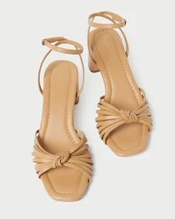 Hot Olivia Knot Mid-Heel Sandal FOR THE BRIDE|Event Essentials