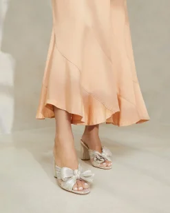 Penny Pleated Bow Heel FOR THE BRIDE|Event Essentials