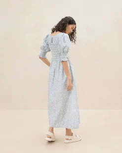 Best Quinn Blue Floral Cinched Dress Dresses