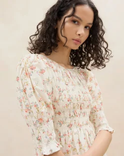 Clearance Quinn Pink Floral Cinched Dress Casual Staples|Event Essentials