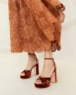 Clearance Rivka Knot Platform Sandal Heeled Sandals