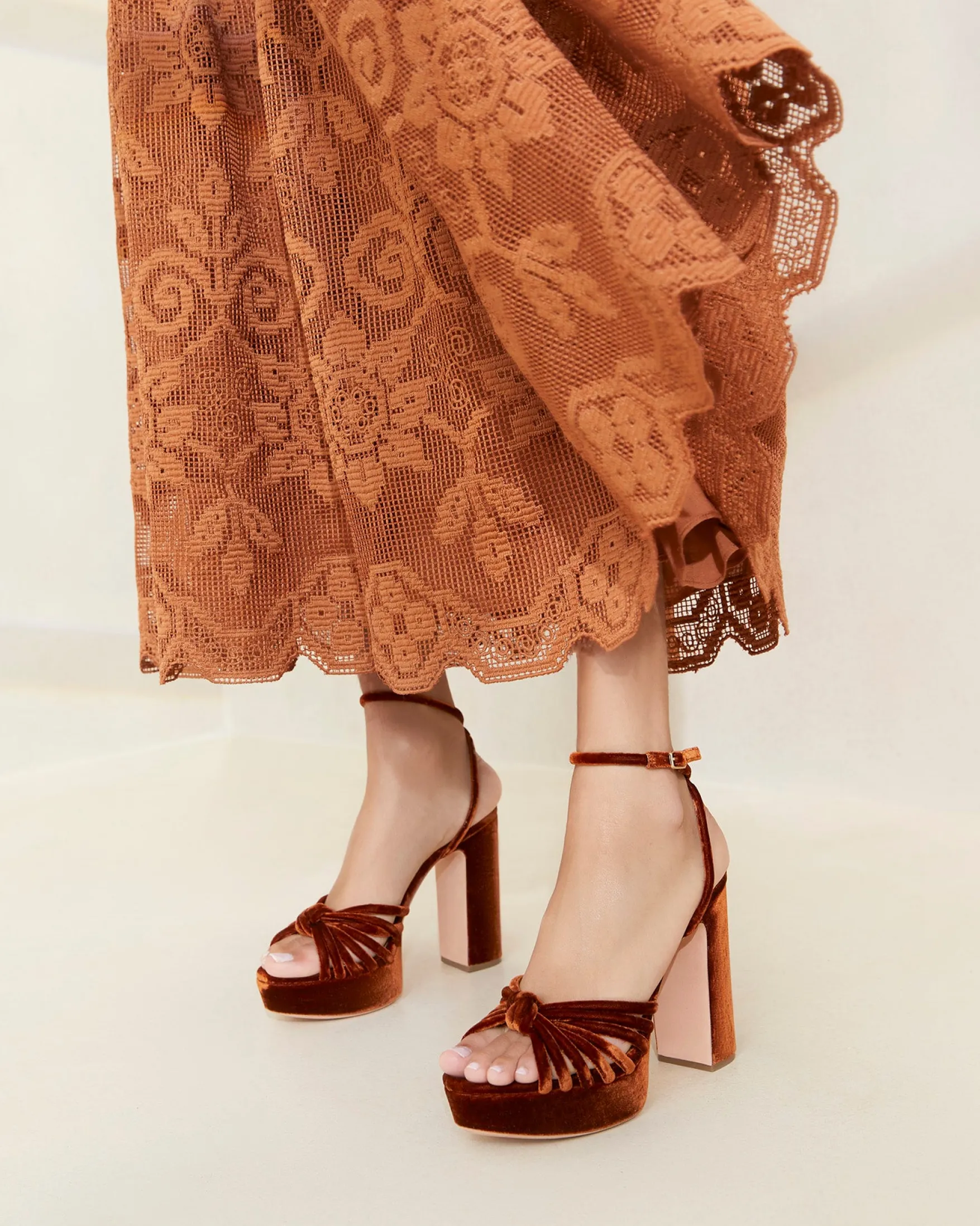 Clearance Rivka Knot Platform Sandal Heeled Sandals