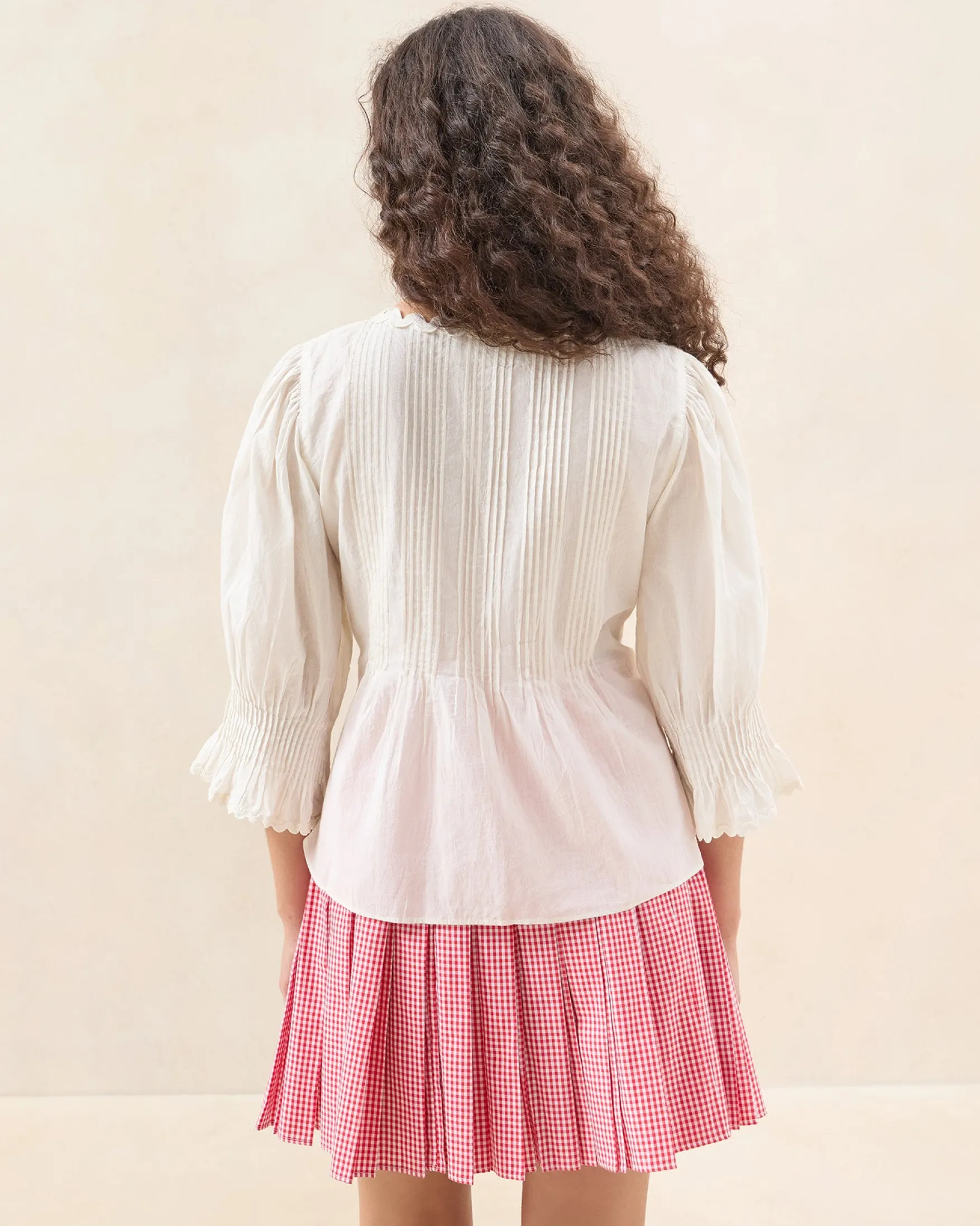 New Sasha White Wrap Blouse Tops