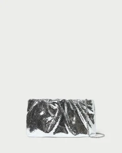 Hot Serena Silver Gathered Leather Clutch Event Essentials|Clutches