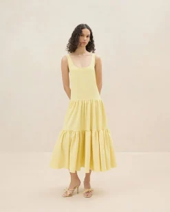 Online Soren Yellow Tiered Sleeveless Dress FOR THE GUESTS|FOR THE BRIDE