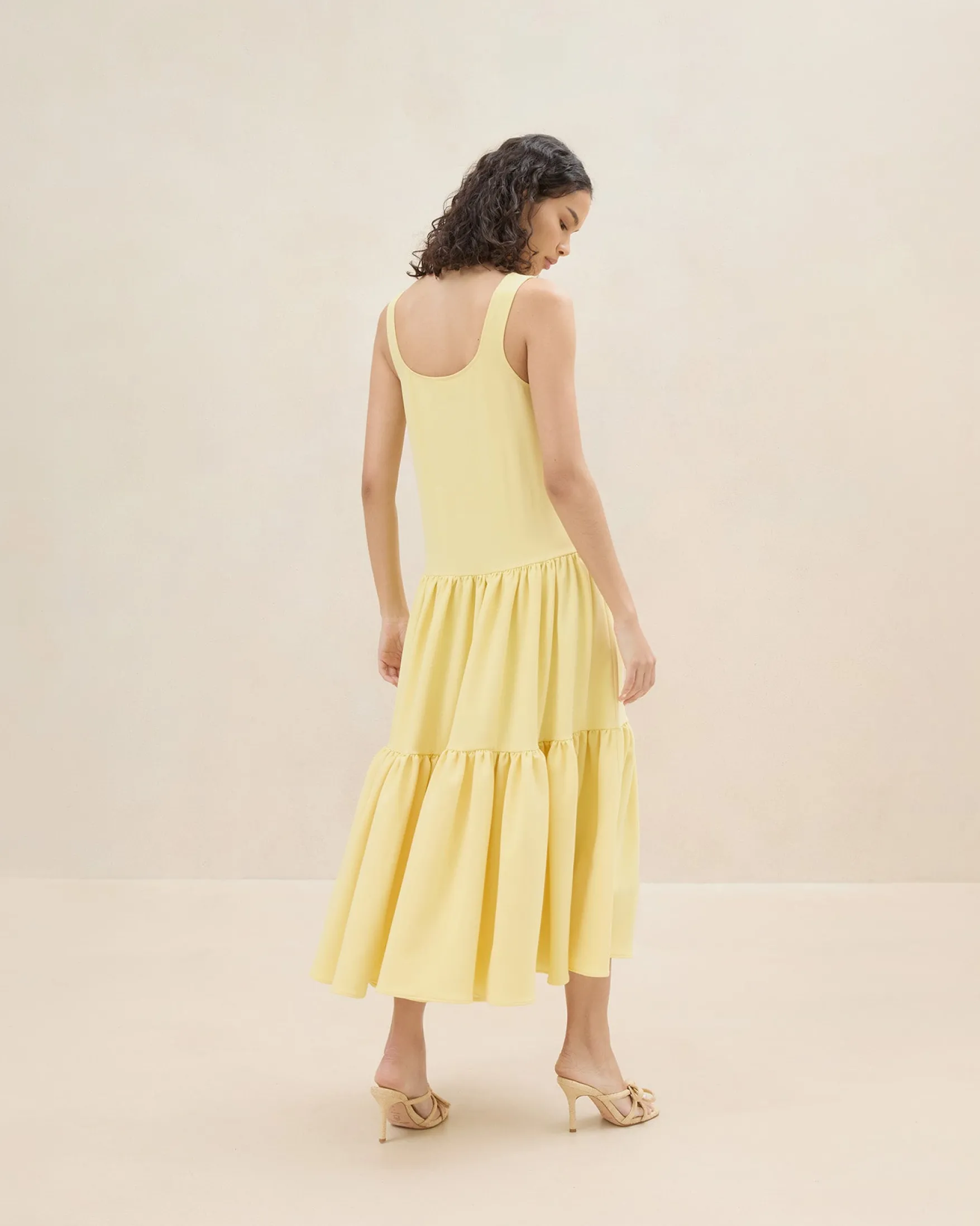 Online Soren Yellow Tiered Sleeveless Dress FOR THE GUESTS|FOR THE BRIDE