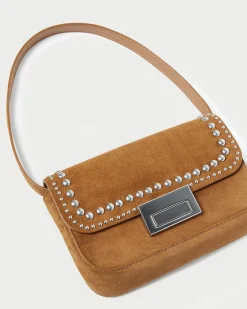 Sale Stefania Cacao Studded Baguette Bag Casual Staples|Vacation Shop