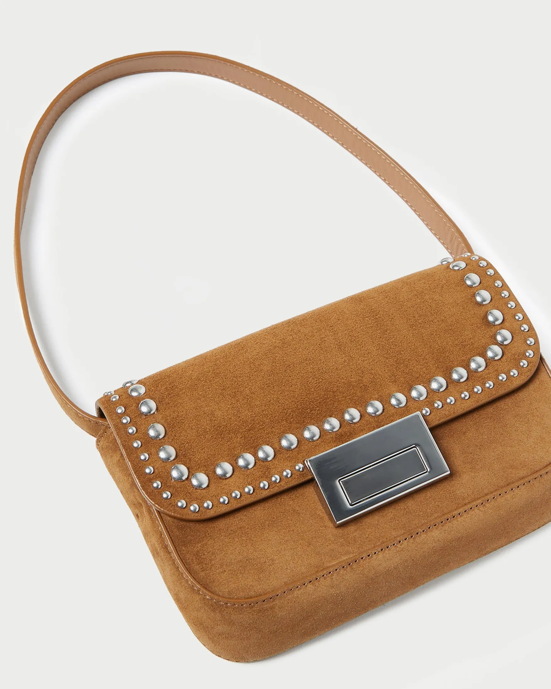 Sale Stefania Cacao Studded Baguette Bag Casual Staples|Vacation Shop