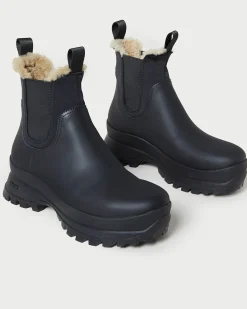 Outlet Tara Black Shearling-Lined Boot Boots