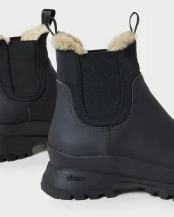 Outlet Tara Black Shearling-Lined Boot Boots
