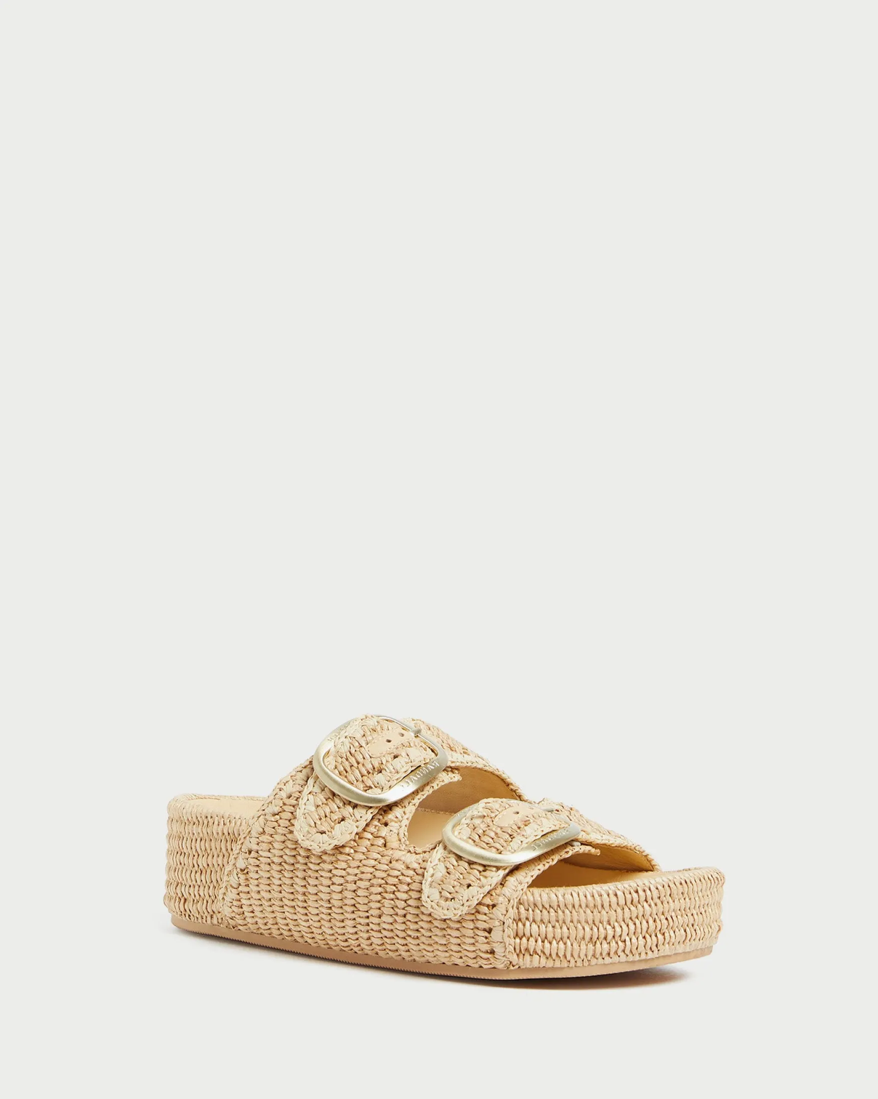 Best Theo Blue Raffia Footbed Sandal Casual Staples|Flat Sandals