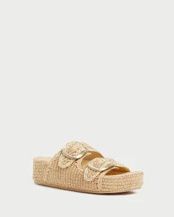 Best Theo Natural Straw Footbed Sandal Casual Staples|Vacation Shop