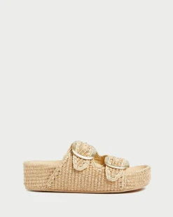 Best Theo Natural Straw Footbed Sandal Casual Staples|Vacation Shop