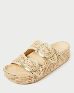 Best Theo Natural Straw Footbed Sandal Casual Staples|Vacation Shop