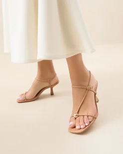 Outlet Triana Dune Leather Mid-Heel Sandal FOR THE GUESTS|Heeled Sandals