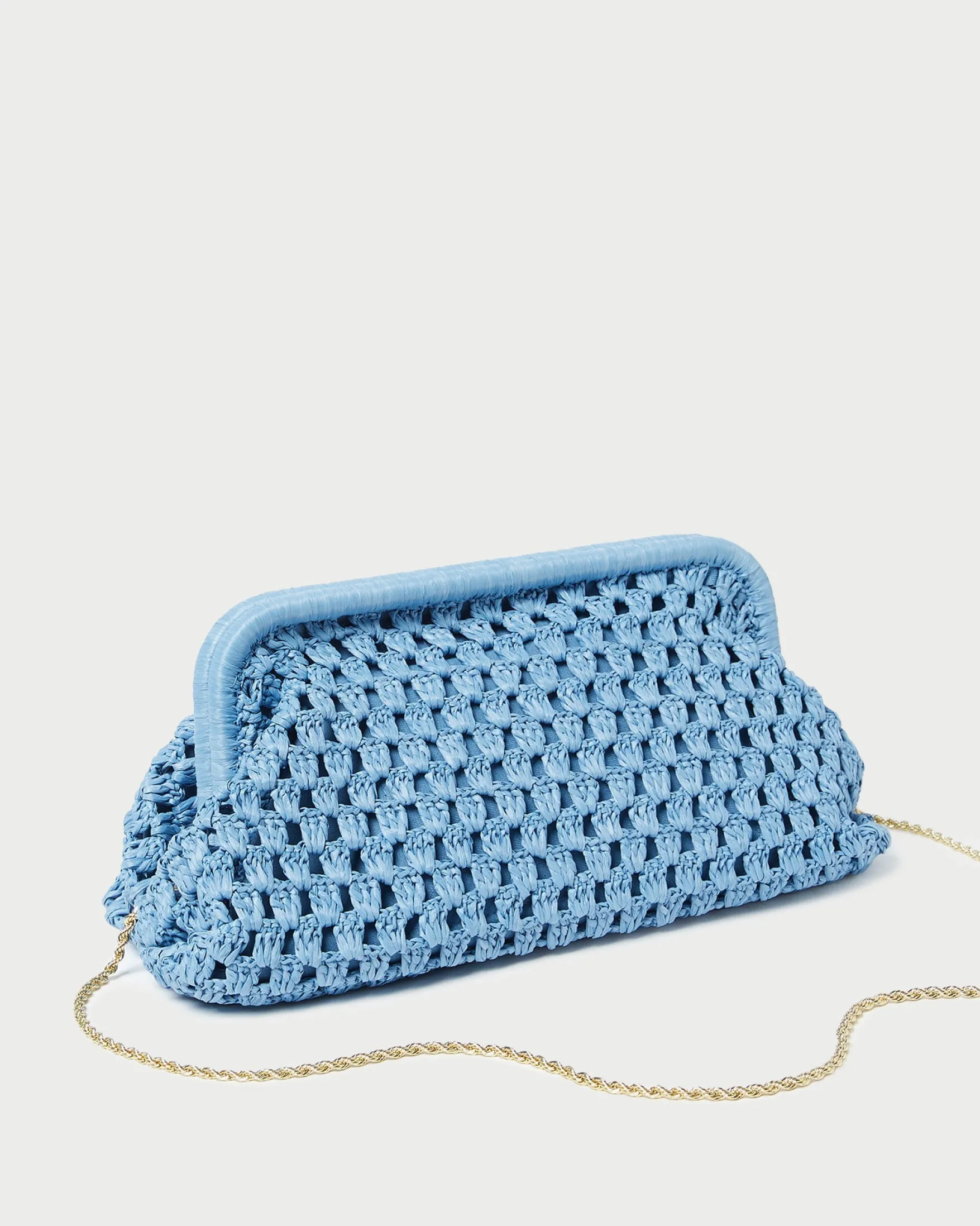 Hot Trudie Blue Crochet Frame Clutch FOR THE GUESTS|FOR THE BRIDE